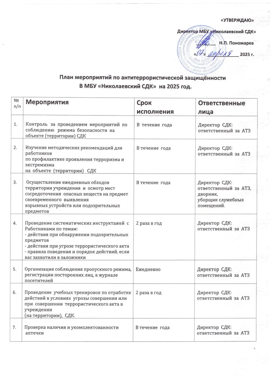 План на 2025 год